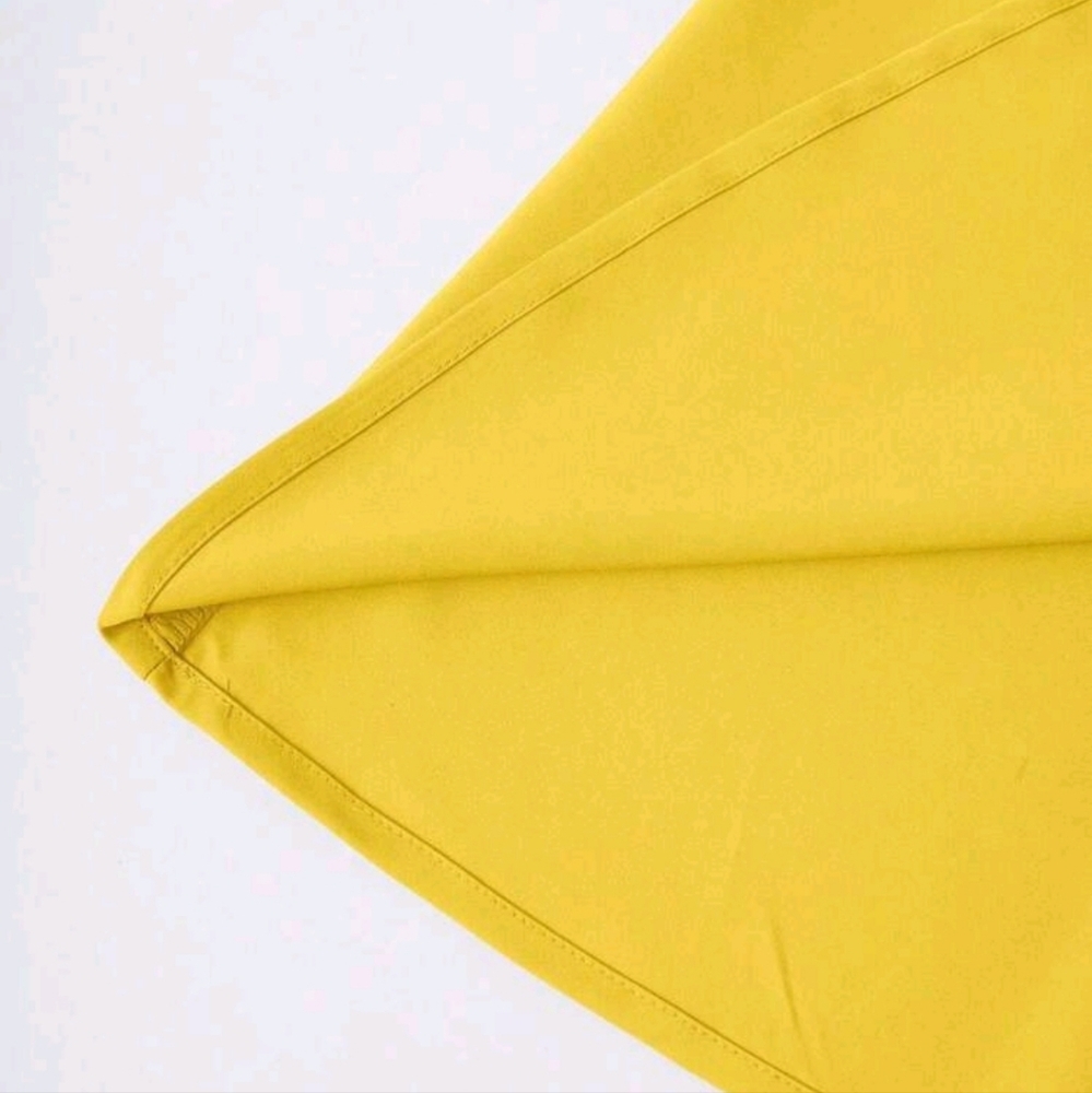 Women's Summer Casual Solid Color Belted Waist Yellow Skirt - Picture 4 of 4